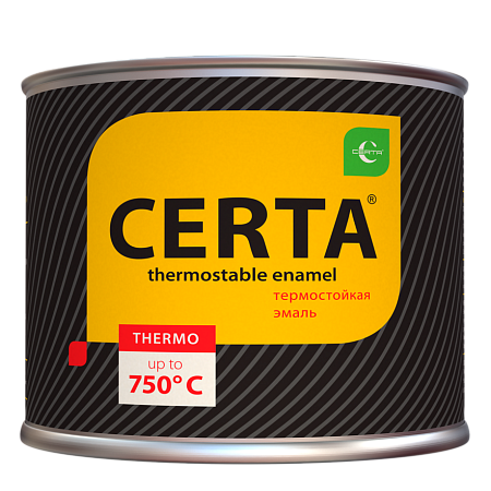 Эмаль 0,4кг черная термостойкая (800С) Церта