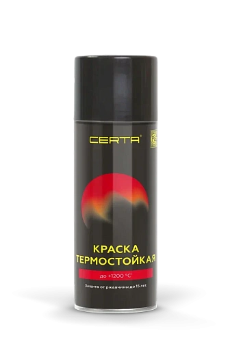 Эмаль аэр черная 520мл термостойкая (1200С) Церта Эмаль аэр черная 520мл термостойкая (1200С) Церта