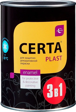 Грунт-эмаль Церта-Пласт/3в1/серая/по ржавчине/0,8кг/СПЕКТР
